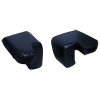 UT5622   Arm Rest Pair---Black Vinyl---Wood Back